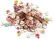 Chiodi in legno 200 pezzi - a forma di cuore - per cucire - scrapbooking - progetti artigianali - dimensioni 17,3 x 14,7 mm