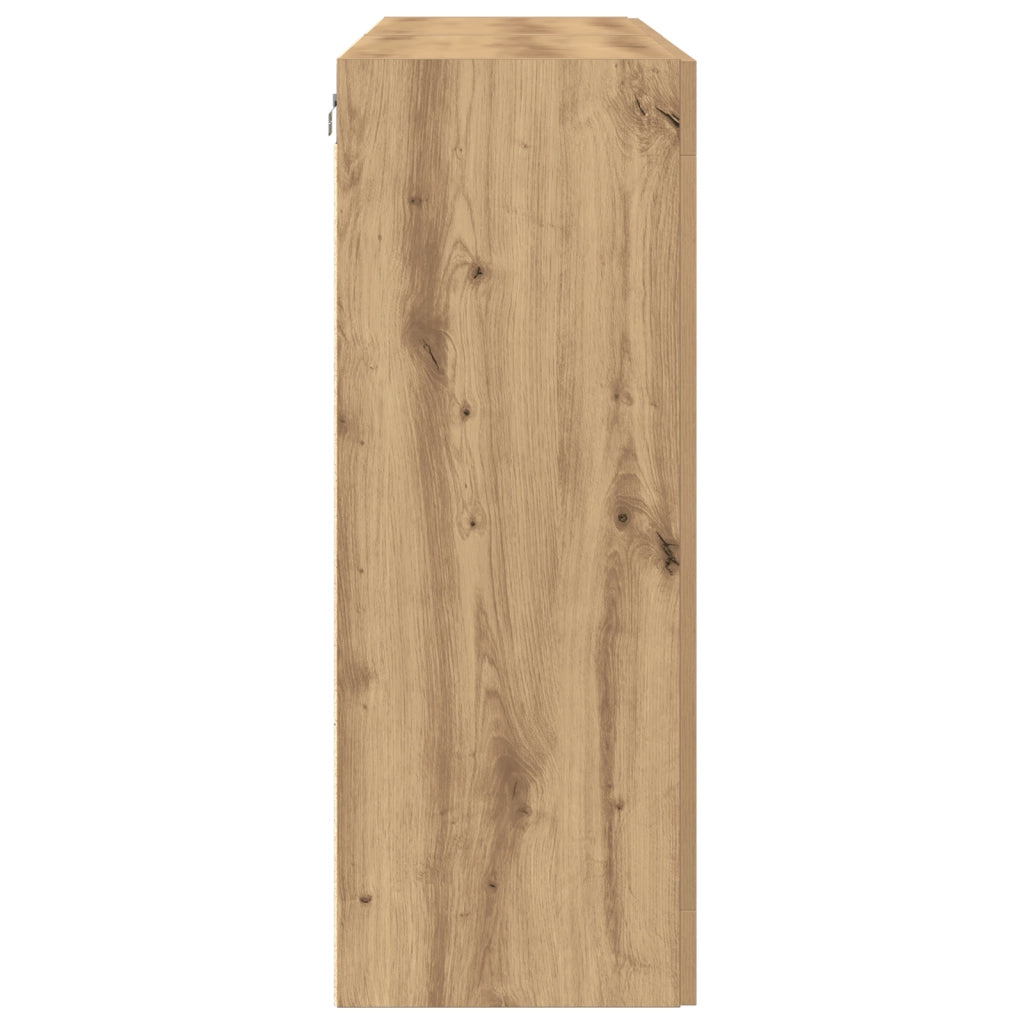 Armadi da muro 2 pz Quercia artigianale 69,5x34x90 cm Legno ingegnerizzato