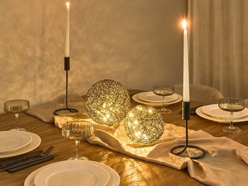 Set di 2 luci LED decorative per interni Accessori LED Illuminazione Carta Nera