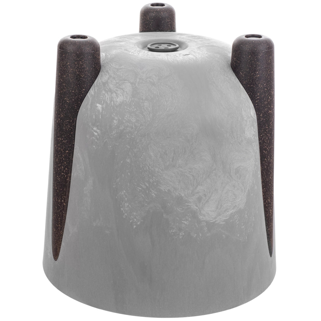 Vaso da fiori KADAX, coprivaso, fiori su gambe, con inserto, supporto per fiori, grigio, 26 cm