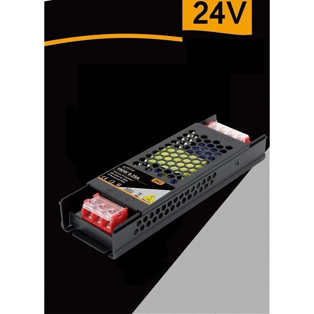 Trade Shop - Alimentatore Slim Stabilizzato 24v 150w Switch Trasformatore 6.25mha Fhyla150w24v -