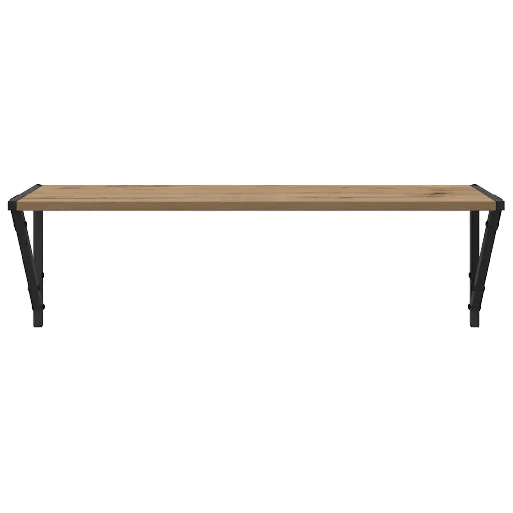 Scaffali da parete 2 pcs Rovere artigianale 80 x 25 x 25,5 cm