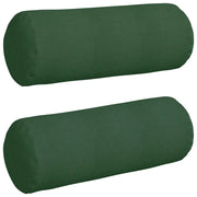 Cuscini a rullo 2 pz | Cuscini per sedie Verde Scuro ? 25 x 70 cm Tessuto in Cords