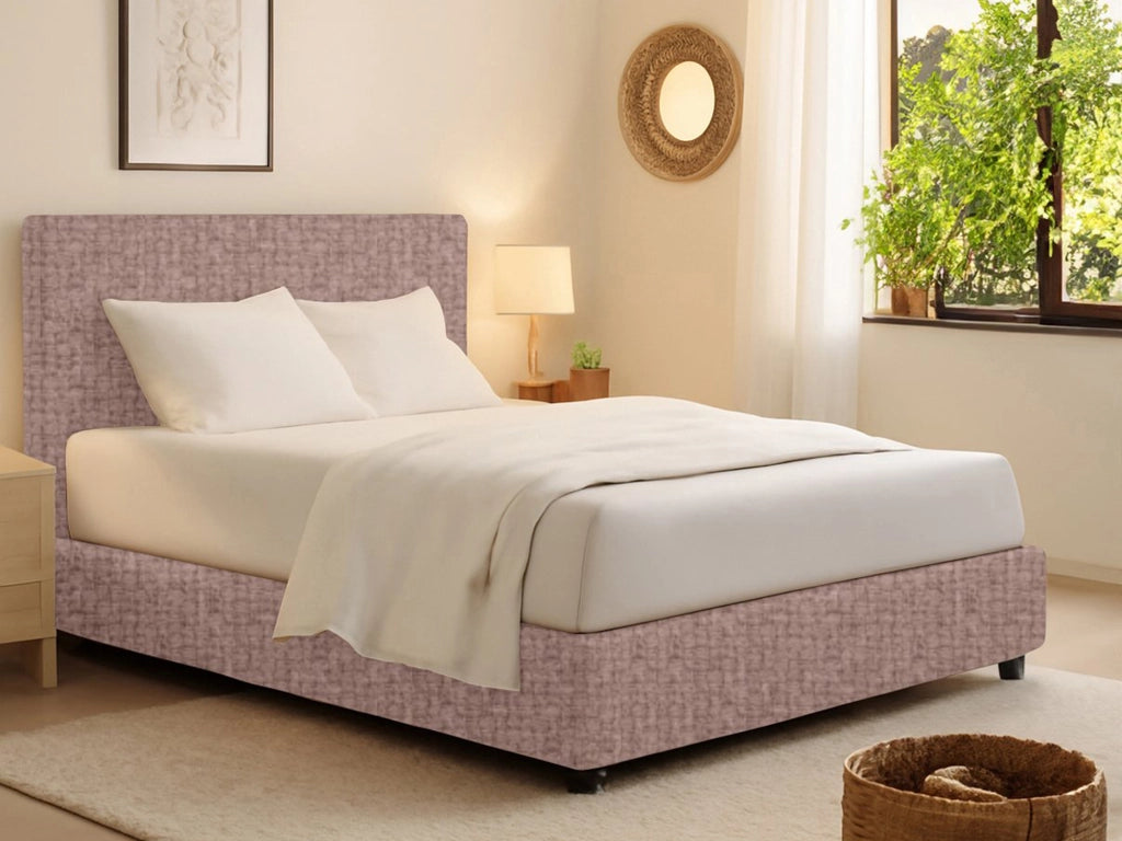 Rugby, Letto Singolo Sfoderabile Made in Italy, Rosa Antico