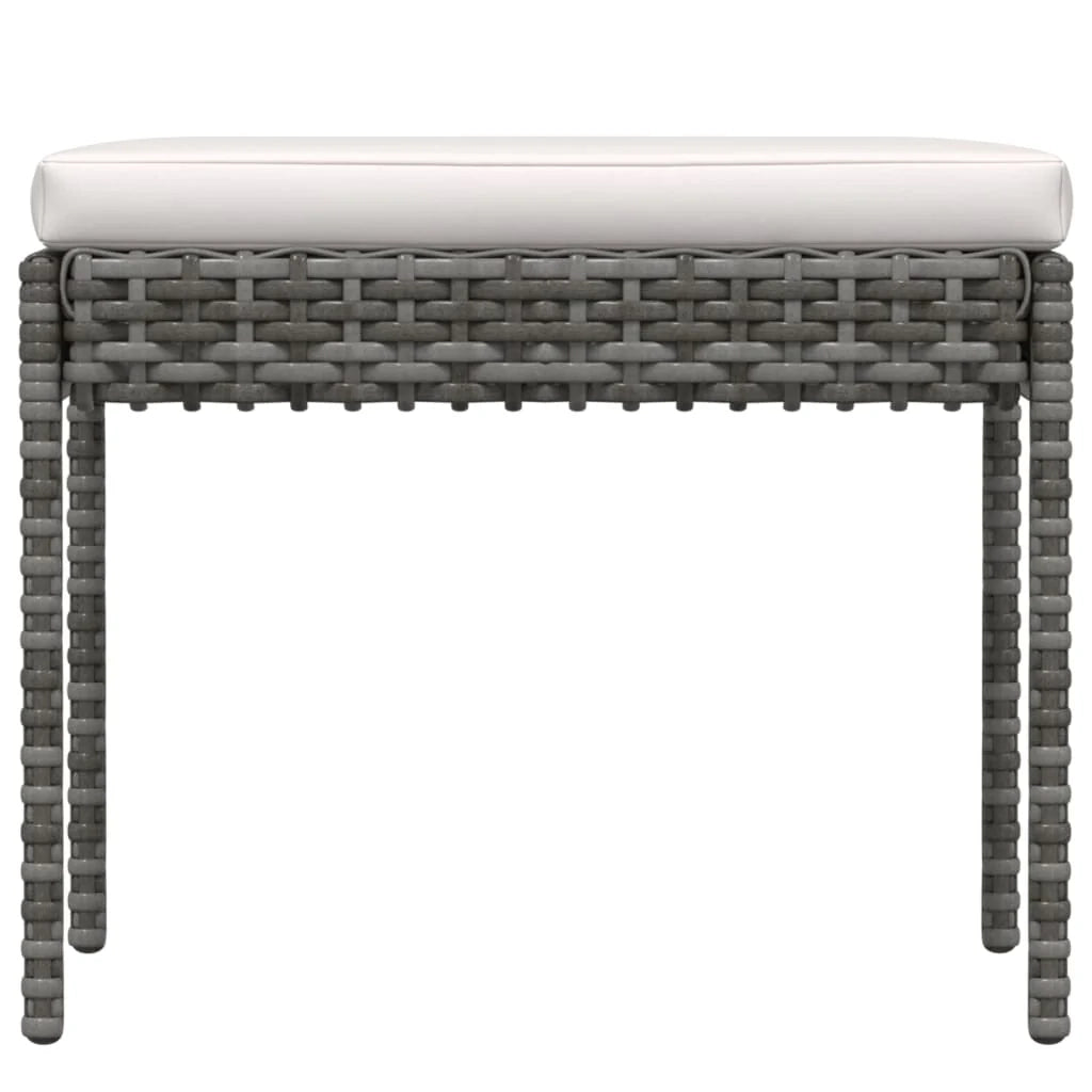 Set di mobili da giardino mobili da esterno 6 pezzi con cuscini resina intrecciata grigia 02_0016864