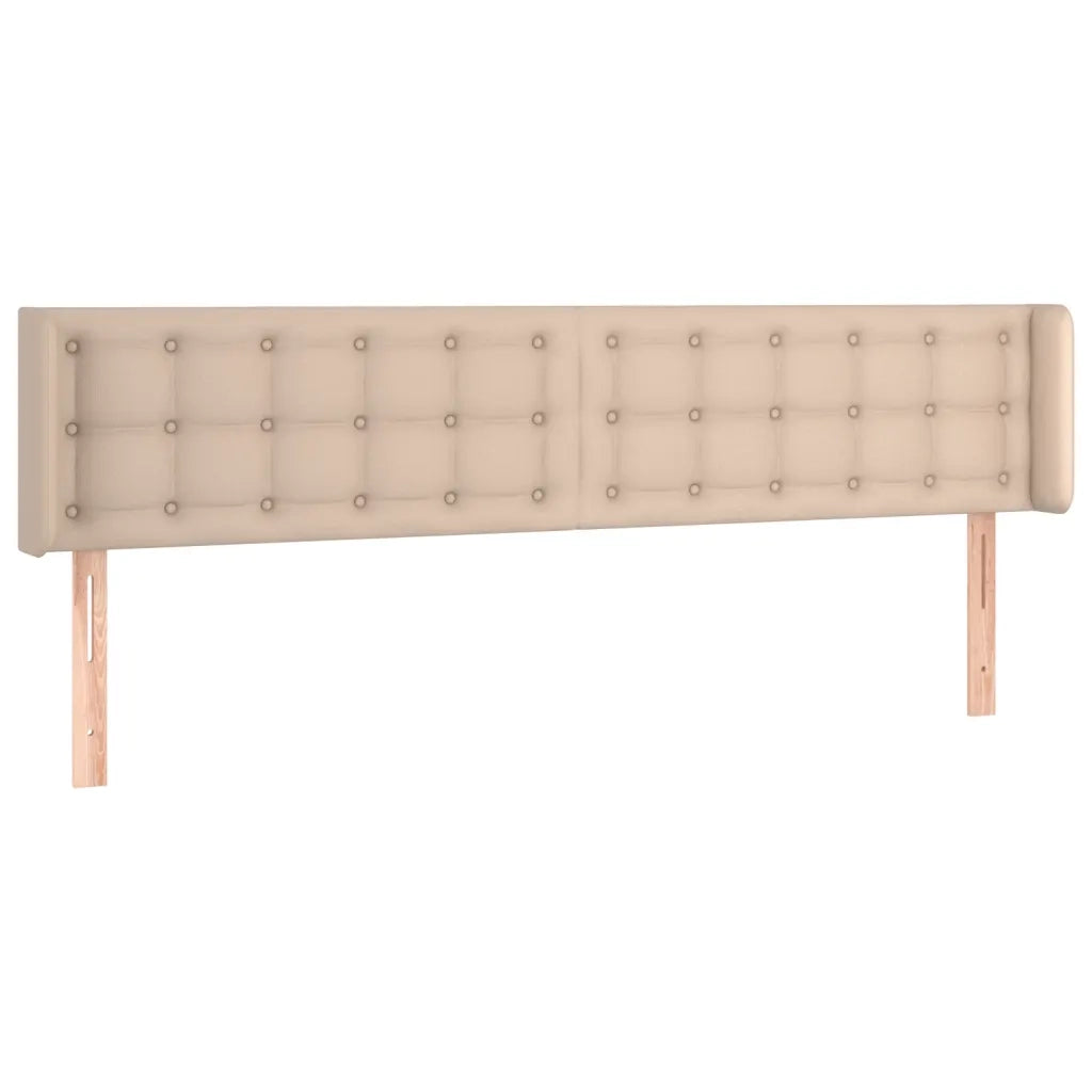 Testiera con LED-Testata Cappuccino a LED 203x16x78/88 cm in Similpelle 546306
