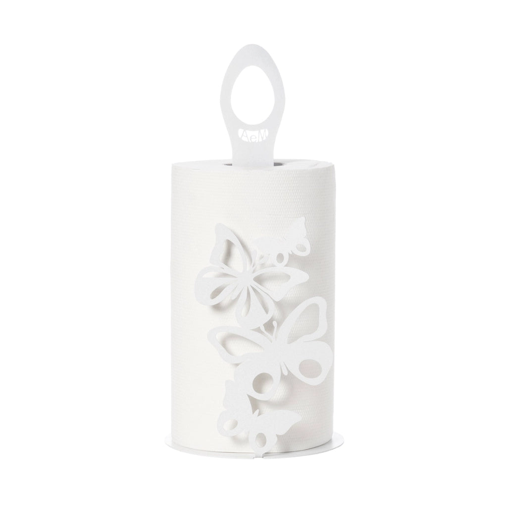 Porta rotoli Farfalloso Bianco marmo