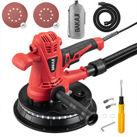 Levigatrice per Muro e Soffitto 1280W Pieghevole Aspirazione Automatica con Sacchetto e Luce LED