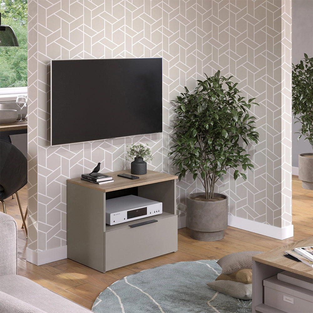 Vicco Mobile tv Grigio 60 x 50 cm con cassetto