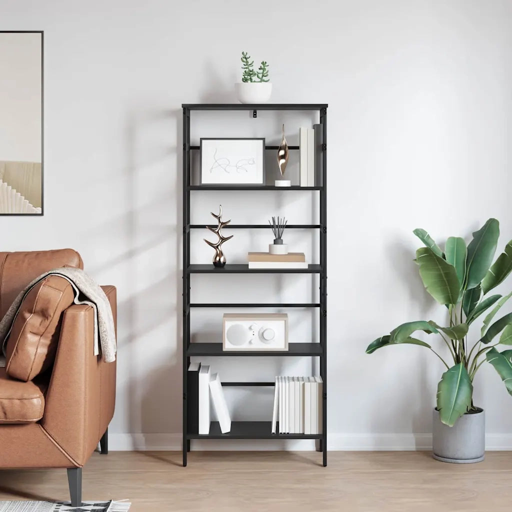 Libreria Rovere Nero 60 x 29,5 x 149 cm Legno multistrato 883928