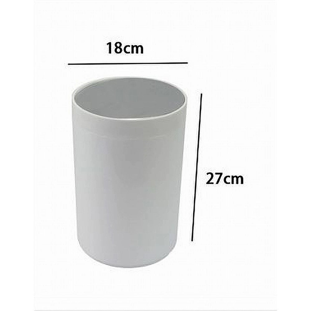 Trade Shop - Pattumiera Cestino Secchio Rifiuti Bianco Arredo Bagno Coperchio Basculante 79867 -