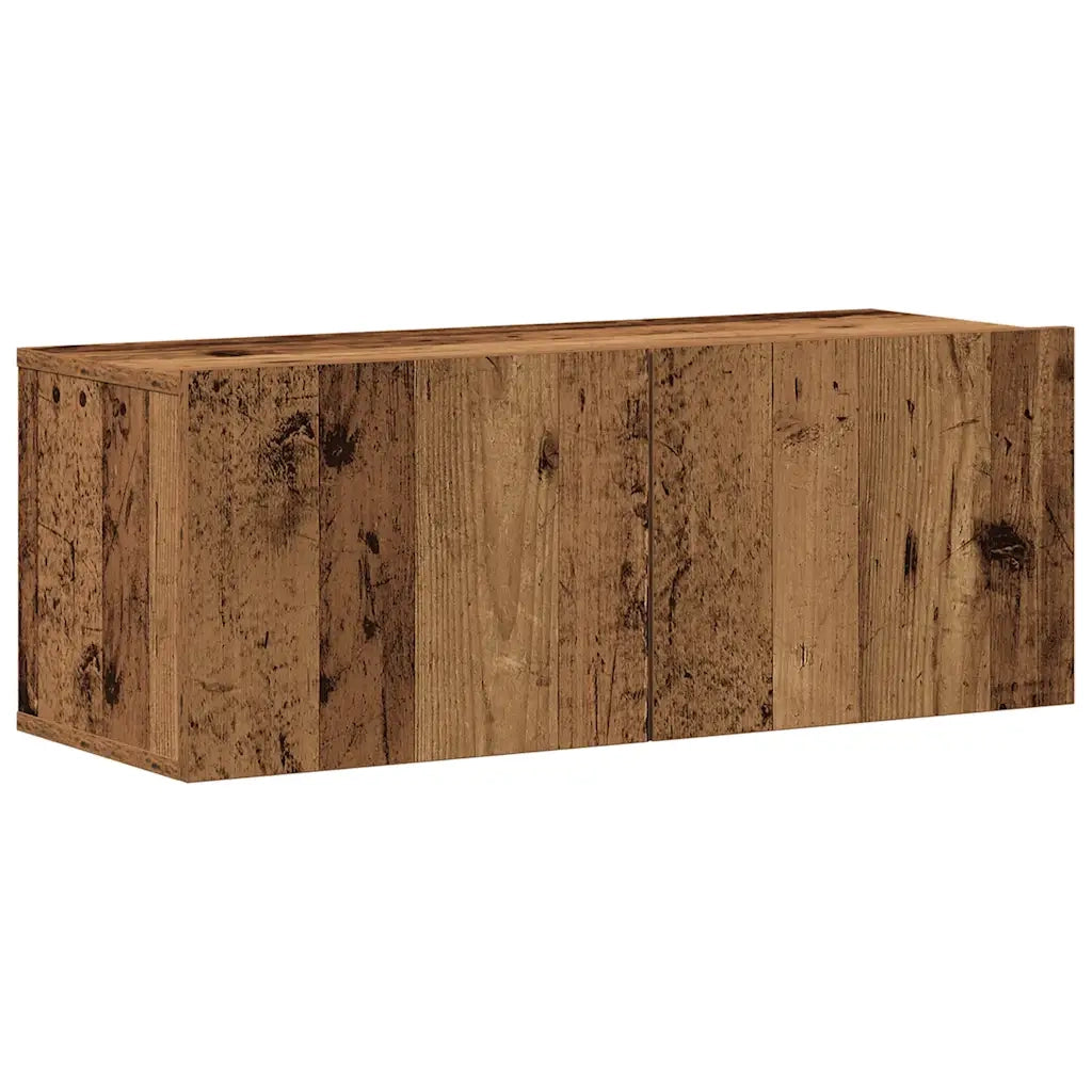 vidaXL Mobili TV a Parete 4 pz Legno Antico in Legno Multistrato