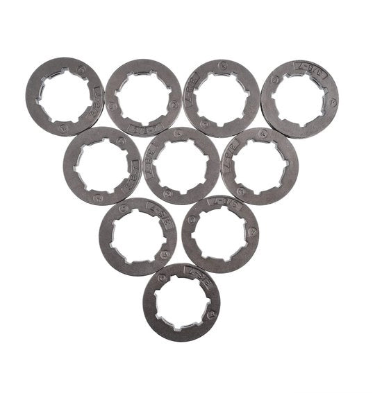 Kit di cerchioni per catena 10 pezzi - 3/8 7T 22mm - Per Husqvarna 61/66/77/160/162/163 - Adatto per 266/268/272/280/285/288 - Per diversi modelli di catena tagliatrici - Alta qualità - Lama di taglio