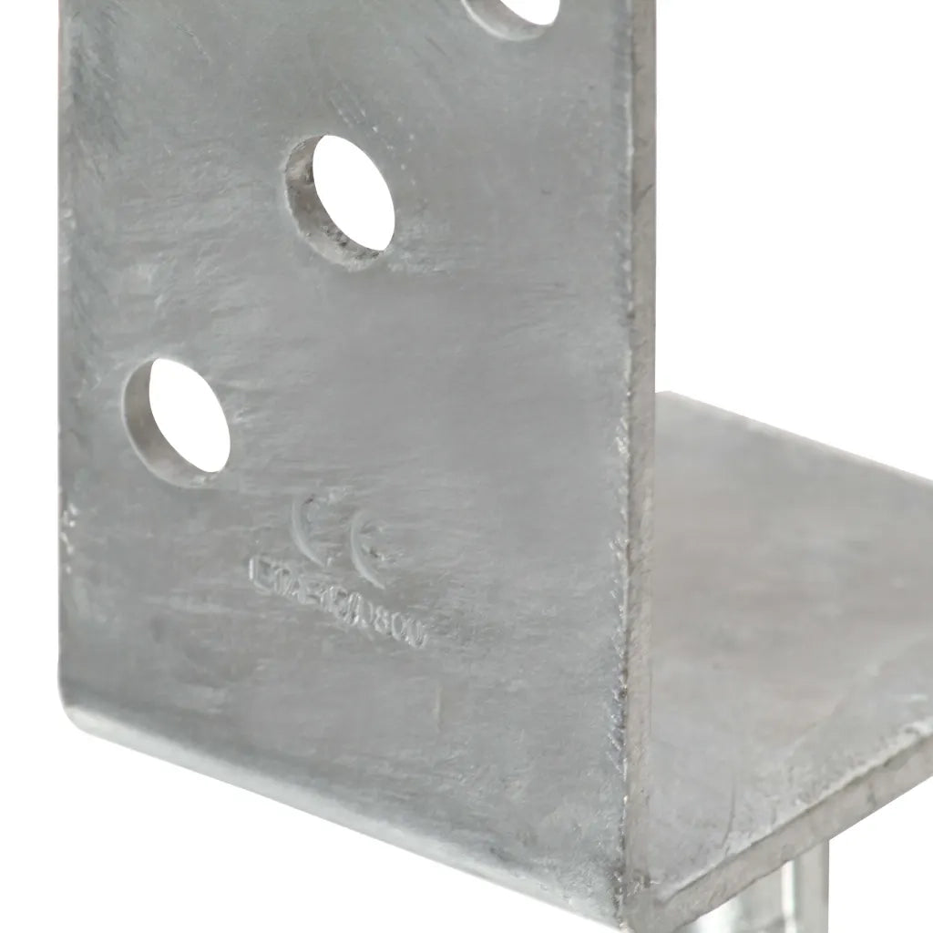 Picchetti per Recinzione 6 pz Argento 8x6x30 cm Acciaio Zincato 145324