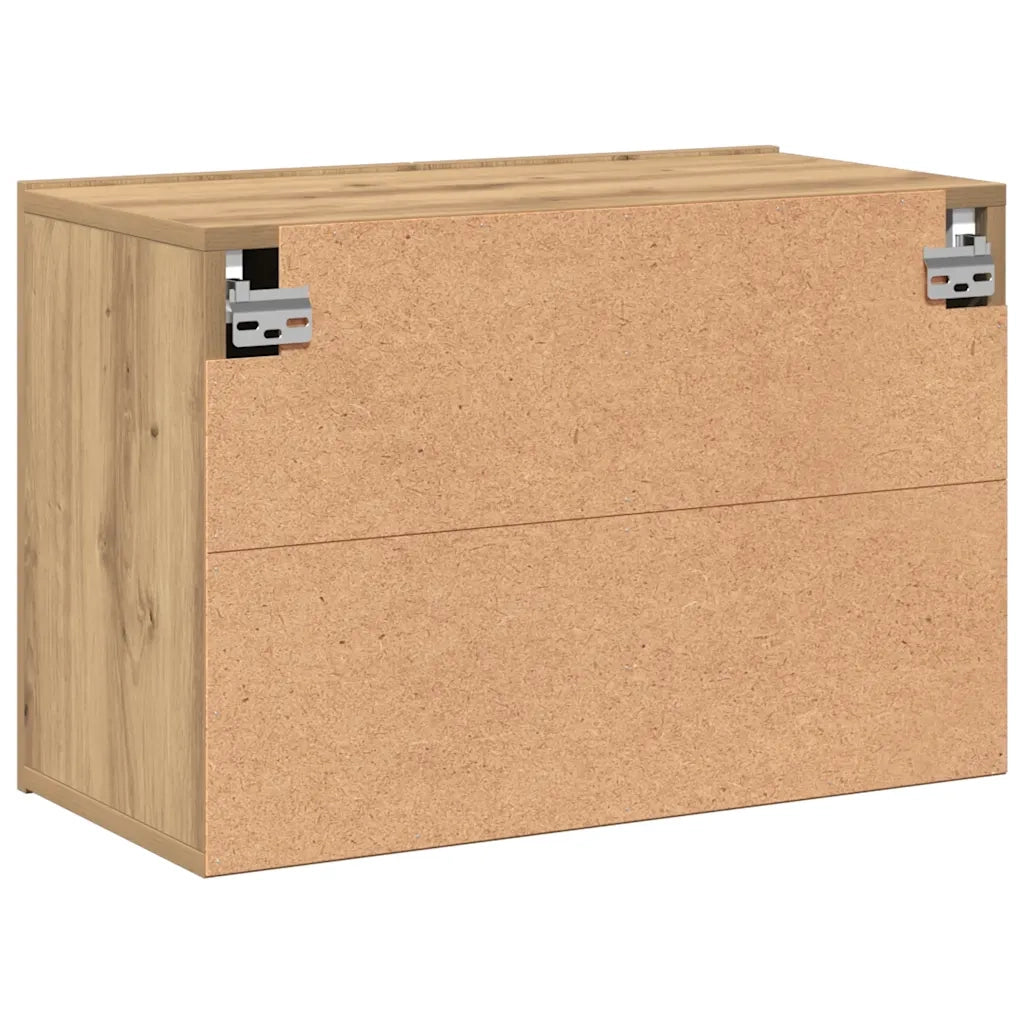 Mobile TV a Parete-Mobile TV a Muro Rovere Artigianale 60x30x41 cm