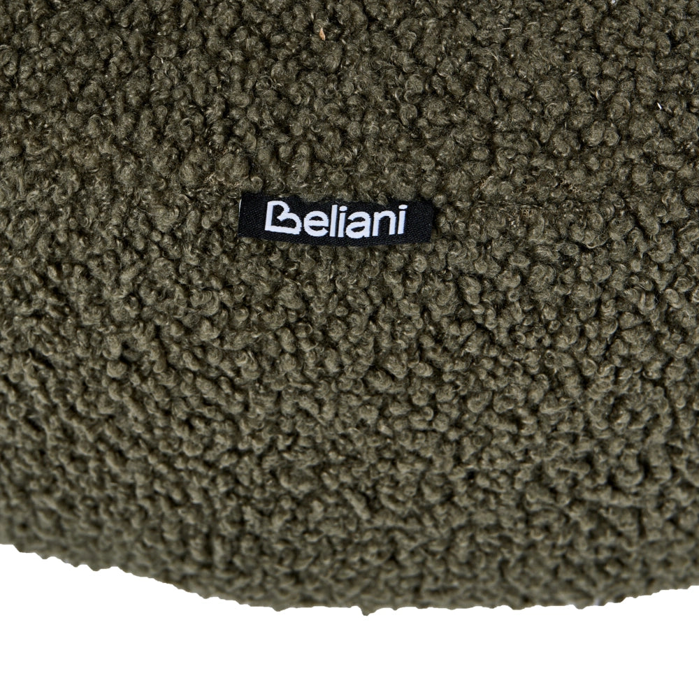 Poltrona da salotto in stile retrò rivestita in bouclé con gambe verdi design retrò gambe in legno per soggiorno
