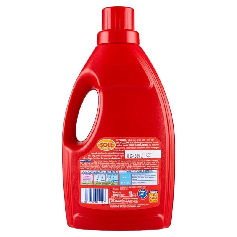 SOLE DETERSIVO BUCATO LAVATRICE LANA E DELICATI 1 LITRO TUTTICOLORI