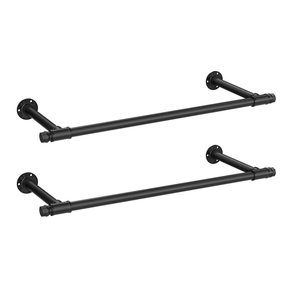 Appendiabiti da parete attaccapanni stile industriale salvaspazio 30 x 84 x 7 cm portata 60 kg facile da montare acciaio nero 12_0007826