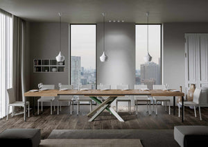 Tavolo Allungabile 200-460x90x77 cm Volantis Quercia Natura Telaio 4A