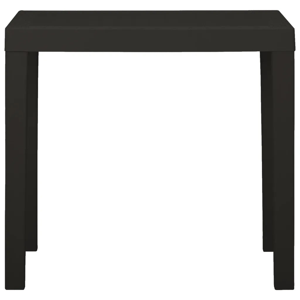 Tavolo da Giardino Antracite 79x65x72 cm in Plastica cod mxl 34338