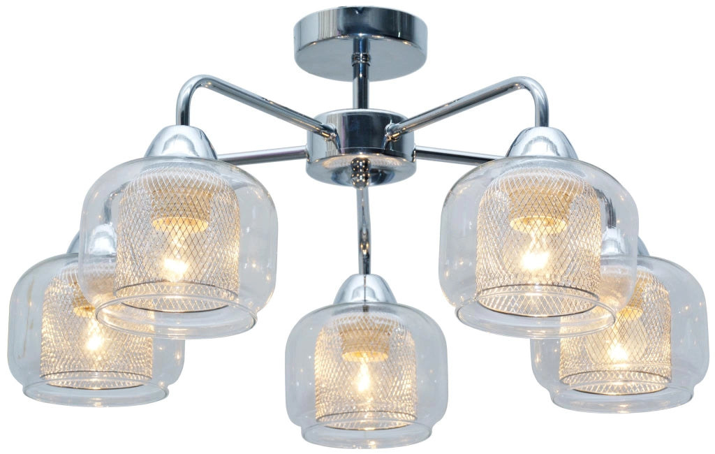 Lampadario Candellux RAY 35-67104 cromato 5xE14 IP20