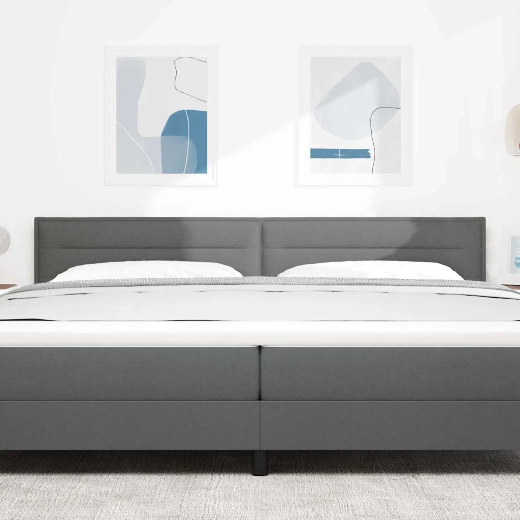 Testiera | Testata LED con strisce LED Grigio scuro 200 cm Tessuto