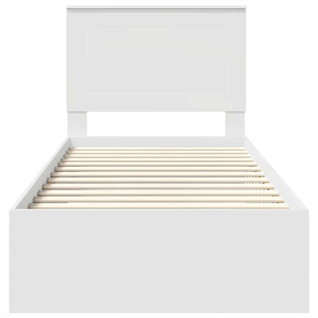 Struttura del letto Bianco 90 x 190 cm Legno multistrato