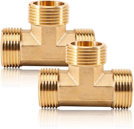 Pezzo T 90° in rame - 2,5 cm (Ø 32,5 mm) - DN25 - distributore di acqua potabile - alta resistenza alla corrosione - pressione massima di 35 bar - Fitting