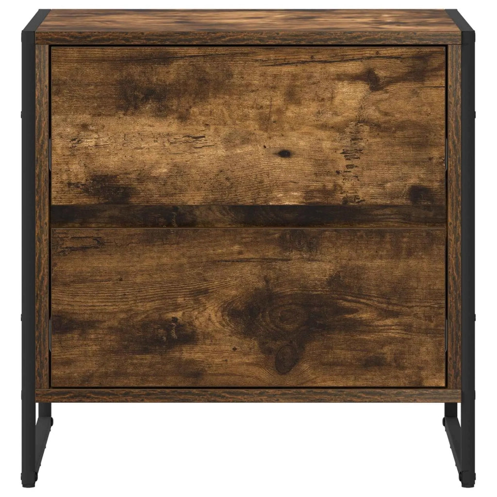 Comodino con cassetto 2 pcs Quercia Fumosa 50 x 39.5 x 50 cm 886683