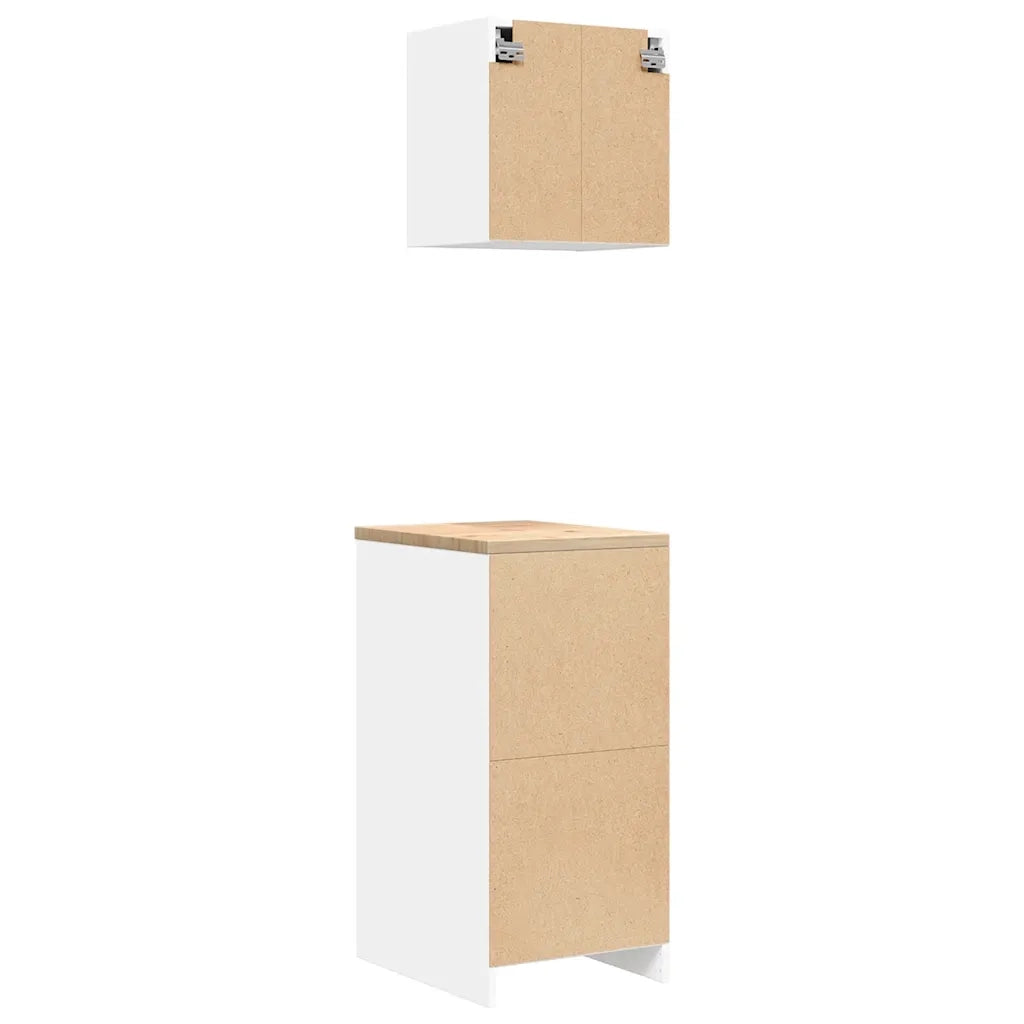 Armadi da Garage 2 pz Bianchi in Legno Multistrato CFW4022349
