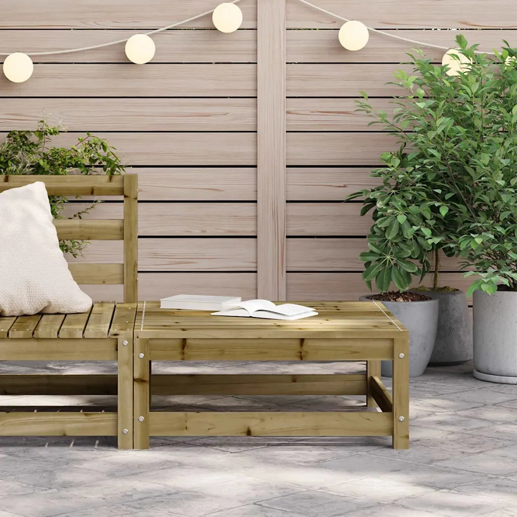 Sedia da giardino-Poggiapiedi da Giardino 70x70x30 cm in Legno Impregnato di Pino