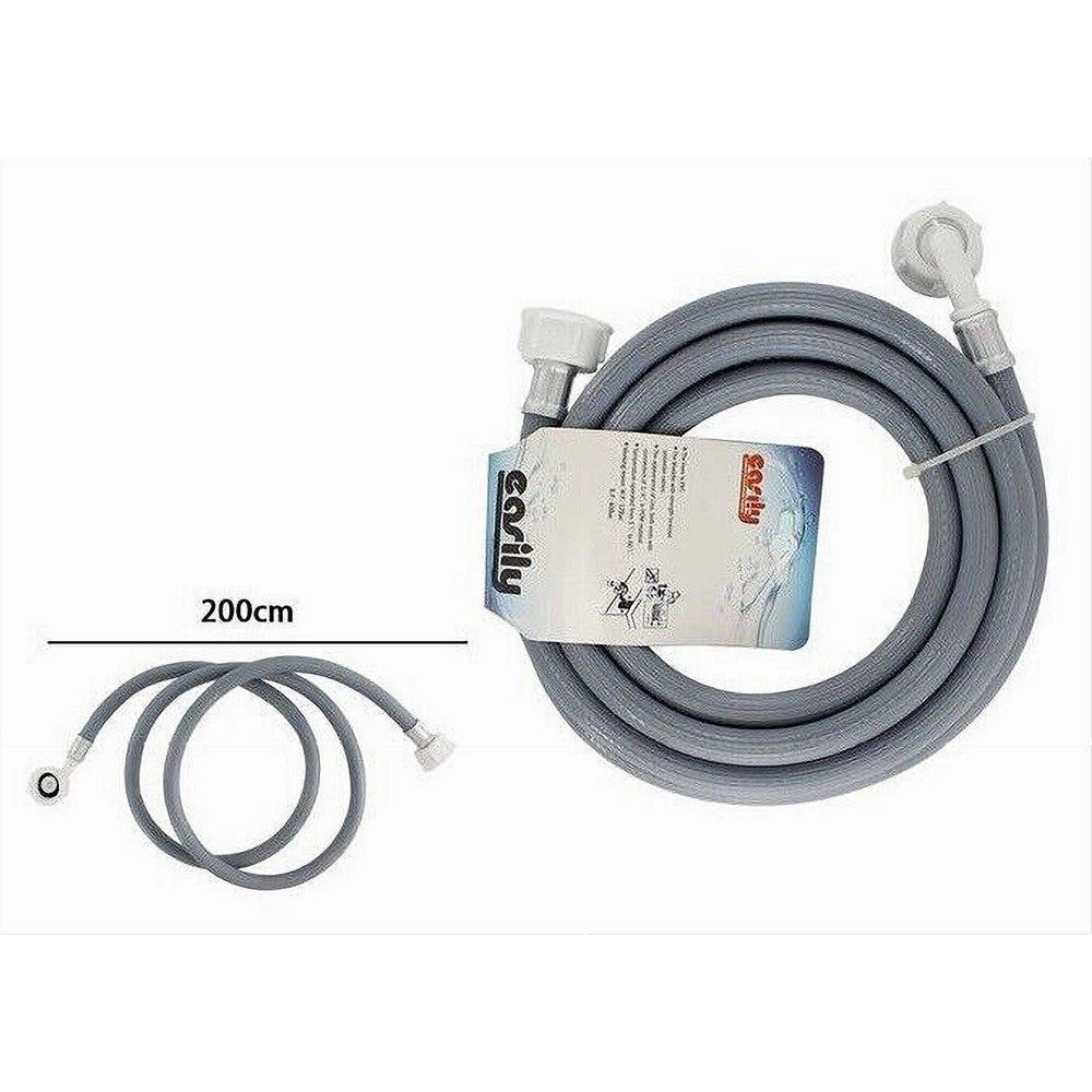 Trade Shop - Tubo Scarico Carico Per Lavatrice Lavastoviglie Con Curva Raccordo Pipa 2mt 59050 -