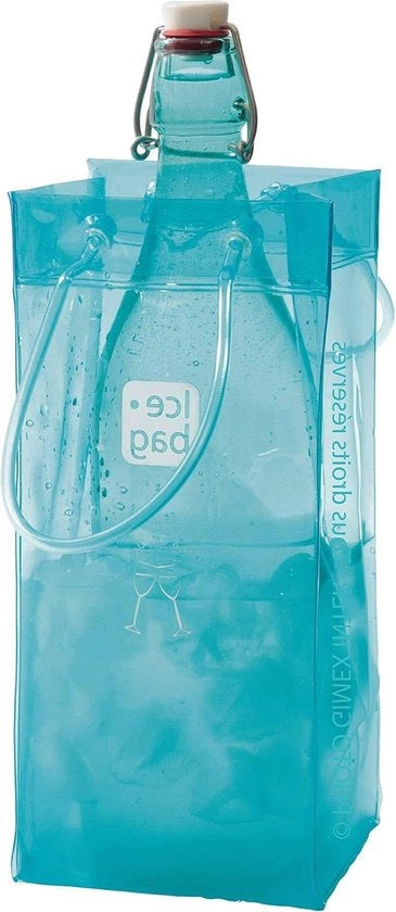 Wine Cooler a Basso Congelamento Basic Frost Blu 30 x 15 cm - 1 Bottiglia