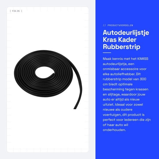 Autodeurlijstje in gomma da 300cm - Striscia di gomma - Cintura di protezione - Autoadesivo - Nero - Sostenibile - Striscia di gomma

Modello: 
300cm 

Caratteristiche: 
- Autoadesivo 
- Nero 
- Sostenibile 
- Gomma da 300cm