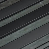 Panchina da Giardino 2 Posti in Acciaio e Ghisa con Braccioli e Decorazione, 128x58.5x85cm, Nero