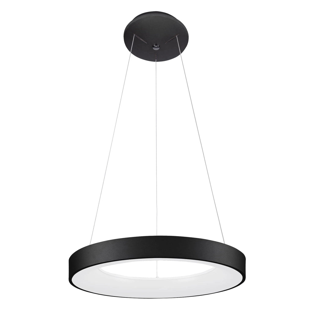 Italux Giulia - Lampada a sospensione moderna a LED nero, bianco caldo 3000K 2200lm