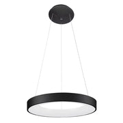 Italux Giulia - Lampada a sospensione moderna a LED nero, bianco caldo 3000K 2200lm