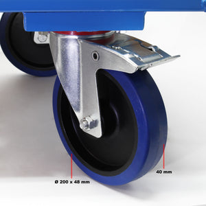 Carrello a pianale da trasporto 100 x 60 cm max 600 kg Portapacchi con ruote