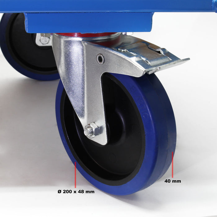 Carrello a pianale da trasporto 100 x 60 cm max 600 kg Portapacchi con ruote