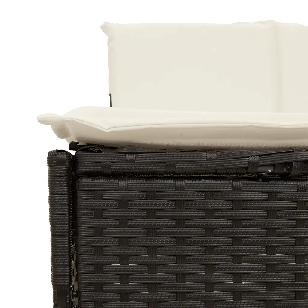 Panche Vasca Idromassaggio con Cuscini 2 pz in Polyrattan Nero CFW1019042