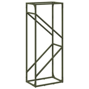 Rastrelliera per Legna da Ardere Verde Oliva 40x25x100 cm CFW3060200