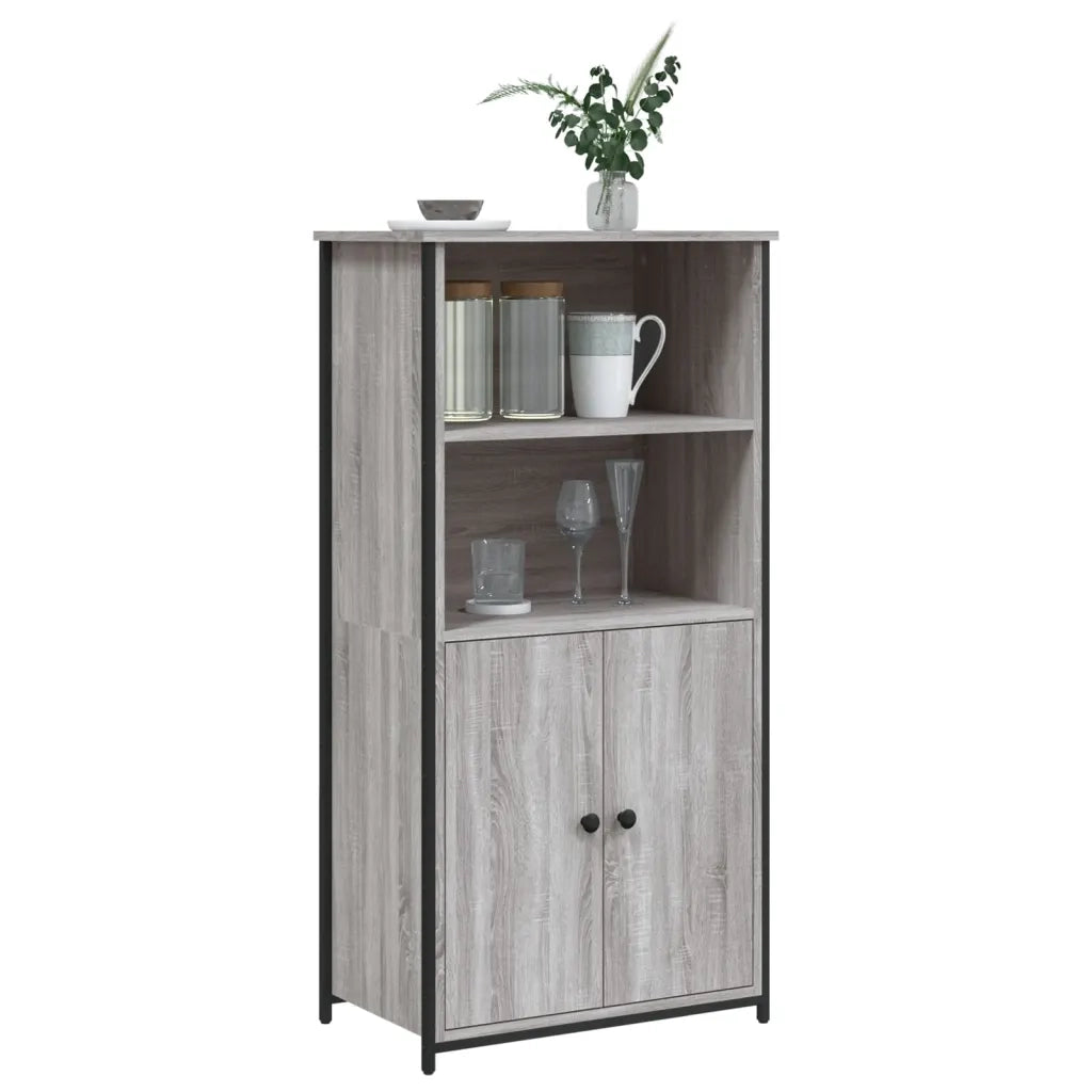 Credenza-Buffet-Armadio da cucina Grigio Sonoma 62x36x121,5 cm in Legno Multistrato