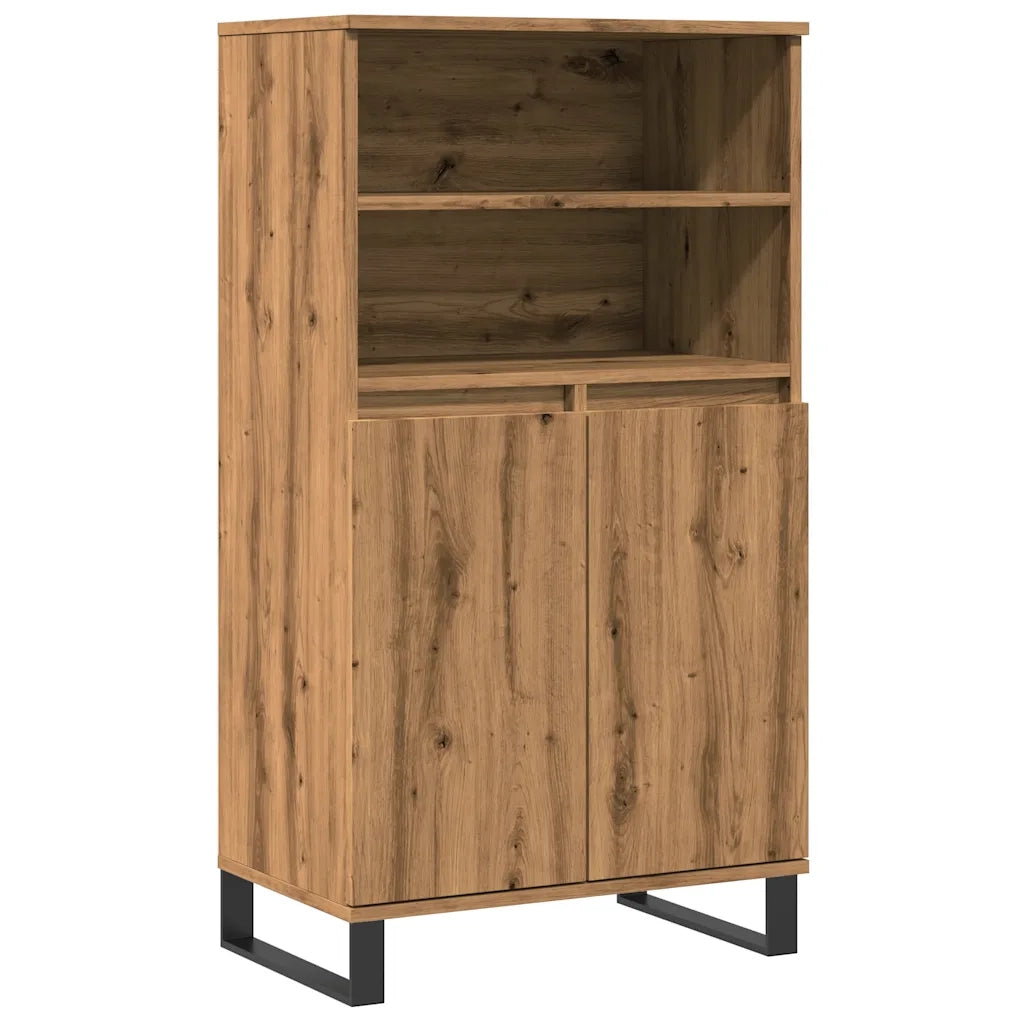 Credenza Rovere Artigianale 60x36x110 cm in Legno Multistrato