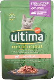 ULTIMA CAT BOCCONCINI PER GATTI STERILIZZATI IN BUSTINA DA 85 GR ALL' AGNELLO