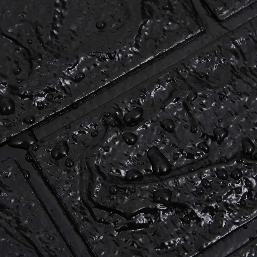 Carta da parati 3D Motivo a Mattoni Autoadesiva 40 pz Nera 150726