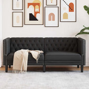 Divano Nero 174 x 74,5 x 70,5 cm PVC