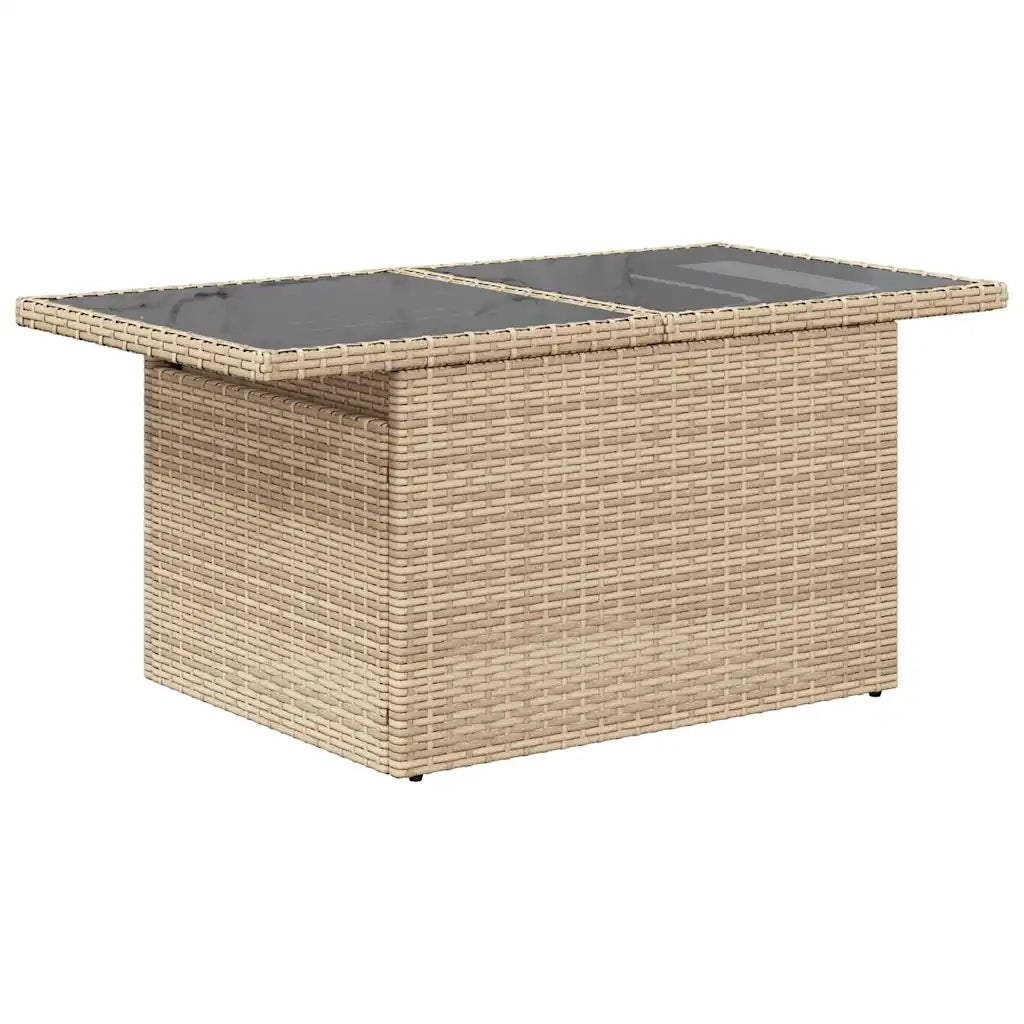 Set Divano da Giardino 5 pz con Cuscini Beige in Polyrattan 3326309