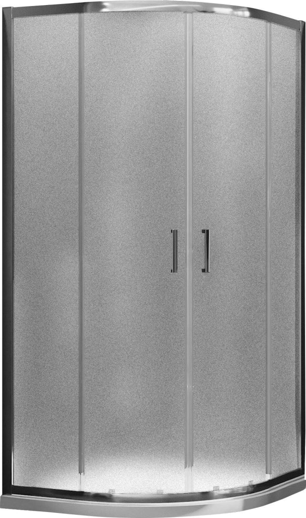 Box Doccia Angolare 80x80 cm 2 Ante Scorrevoli in Cristallo Opaco 6mm H198 Fosterberg Dragor