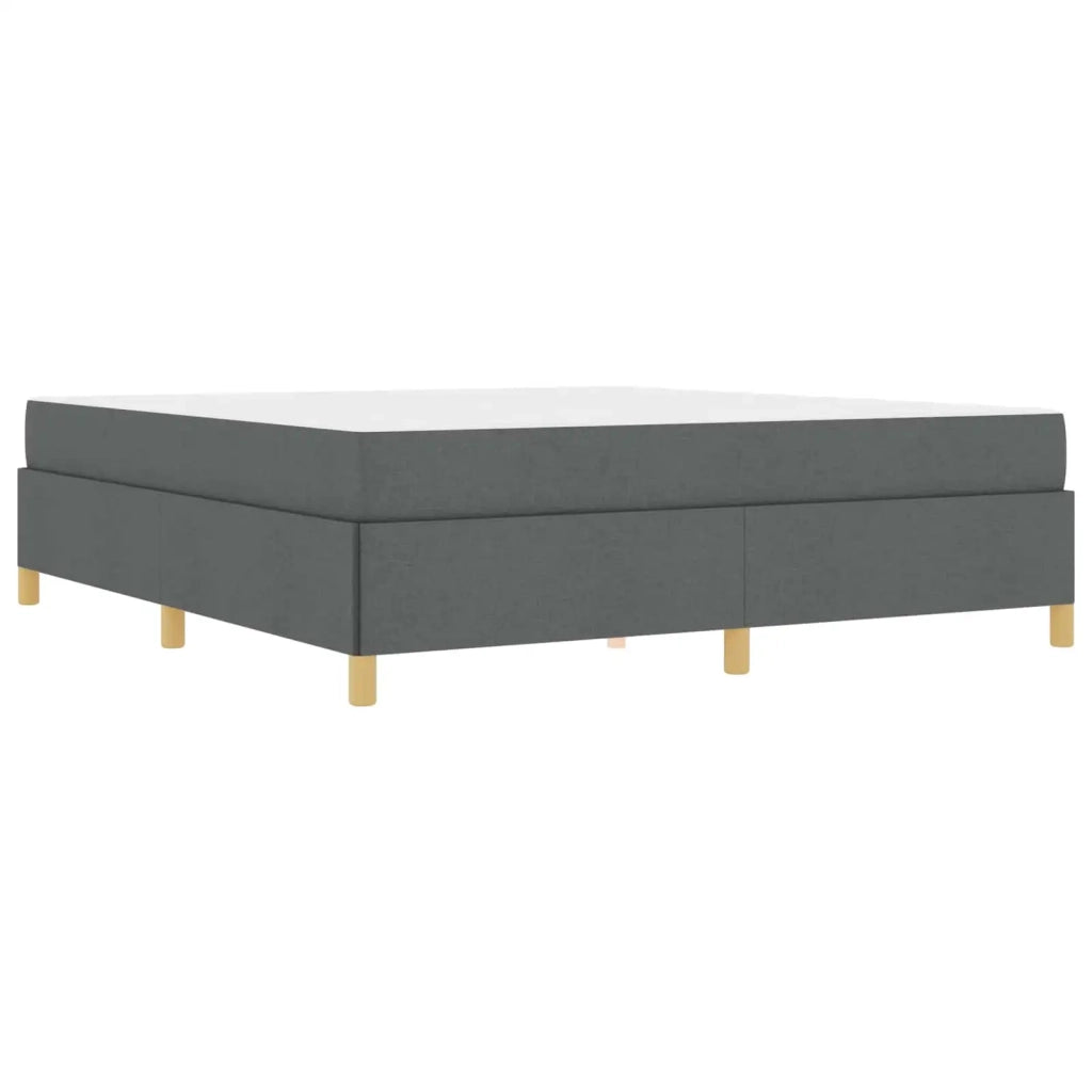 Struttura del letto Grigio scuro 180 x 200 cm Tessuto