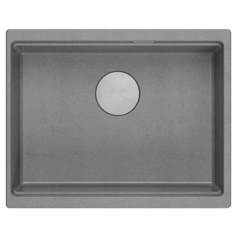 Lavello In Granito Logan 100 Grey Metallic Tappo oro